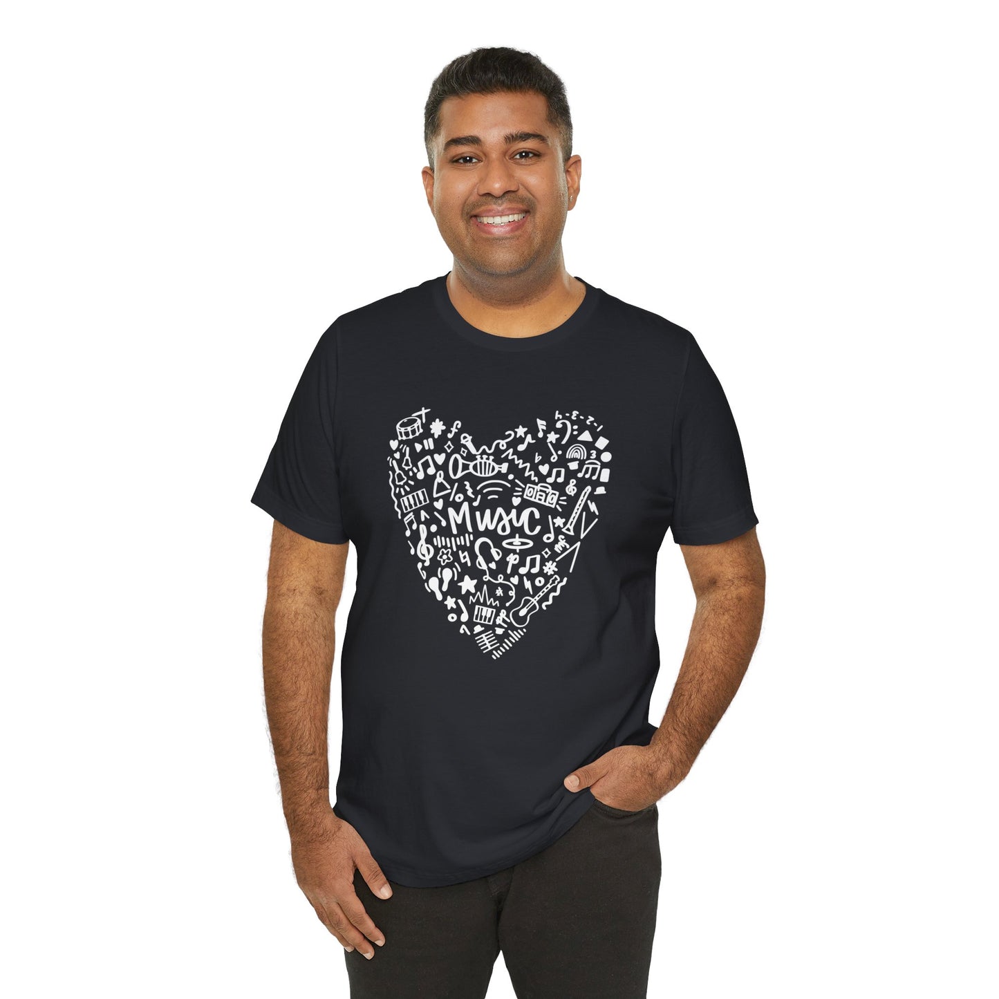 Music Teacher - Heart Short Sleeve Tee