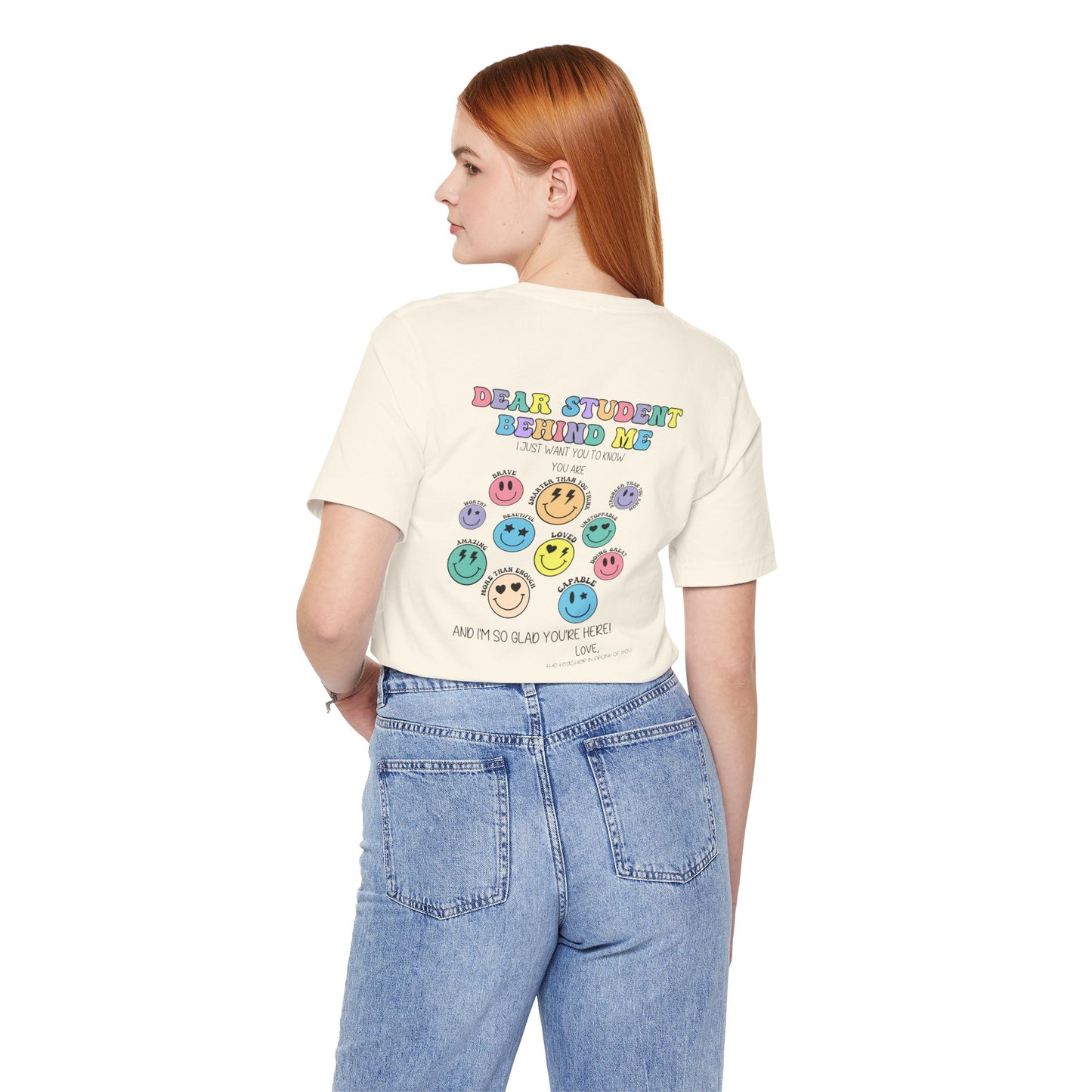 Student You Matter Smiley Faces Front/Back Short Sleeve Tee