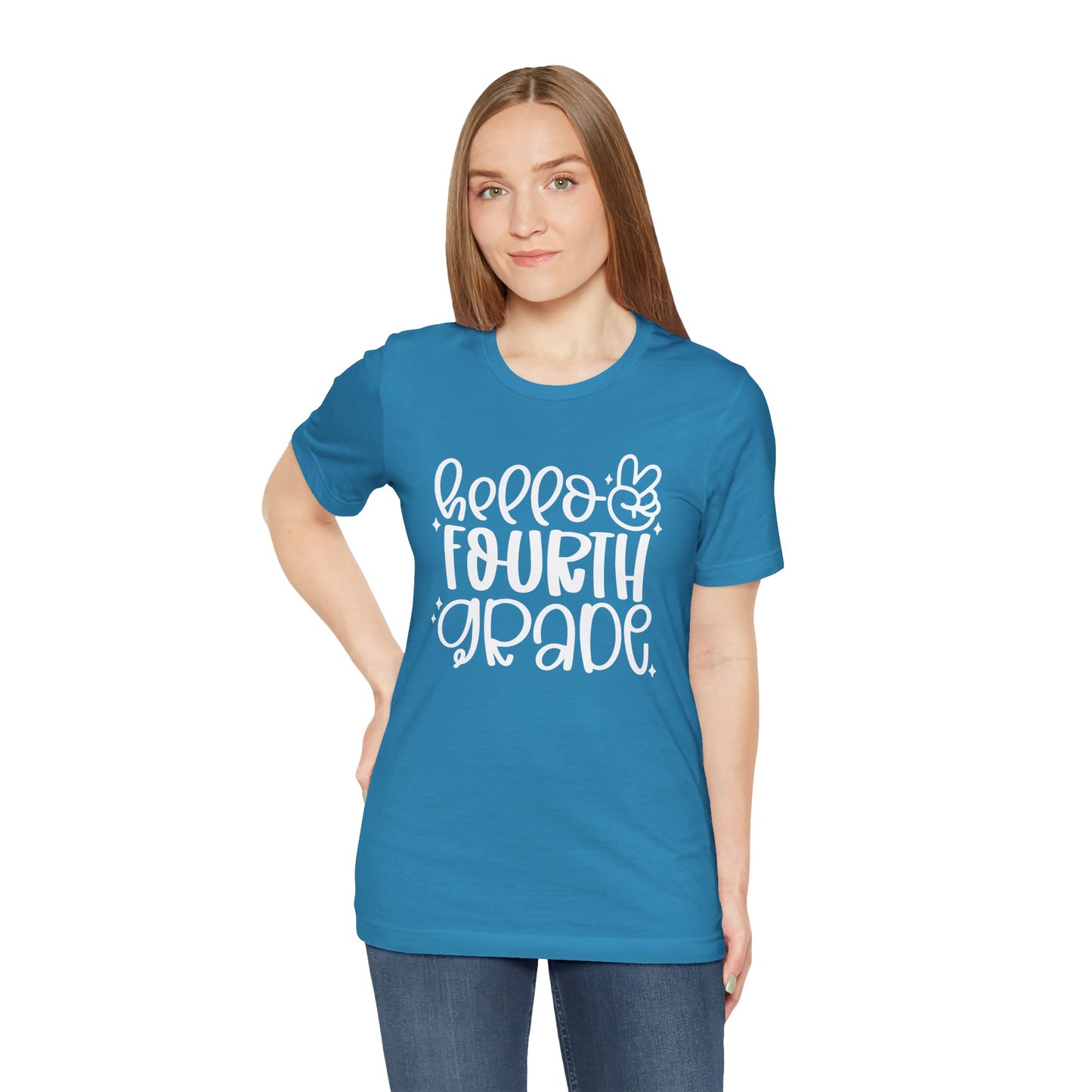 Fourth Grade Hello Peace Short Sleeve Tee