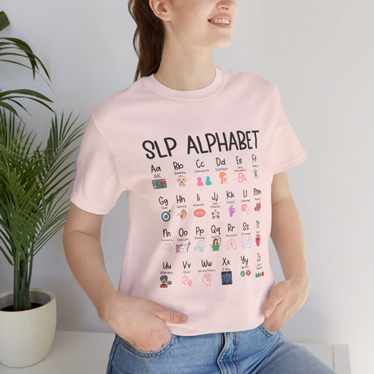 Speech Therapy Alphabet Short Sleeve Tee